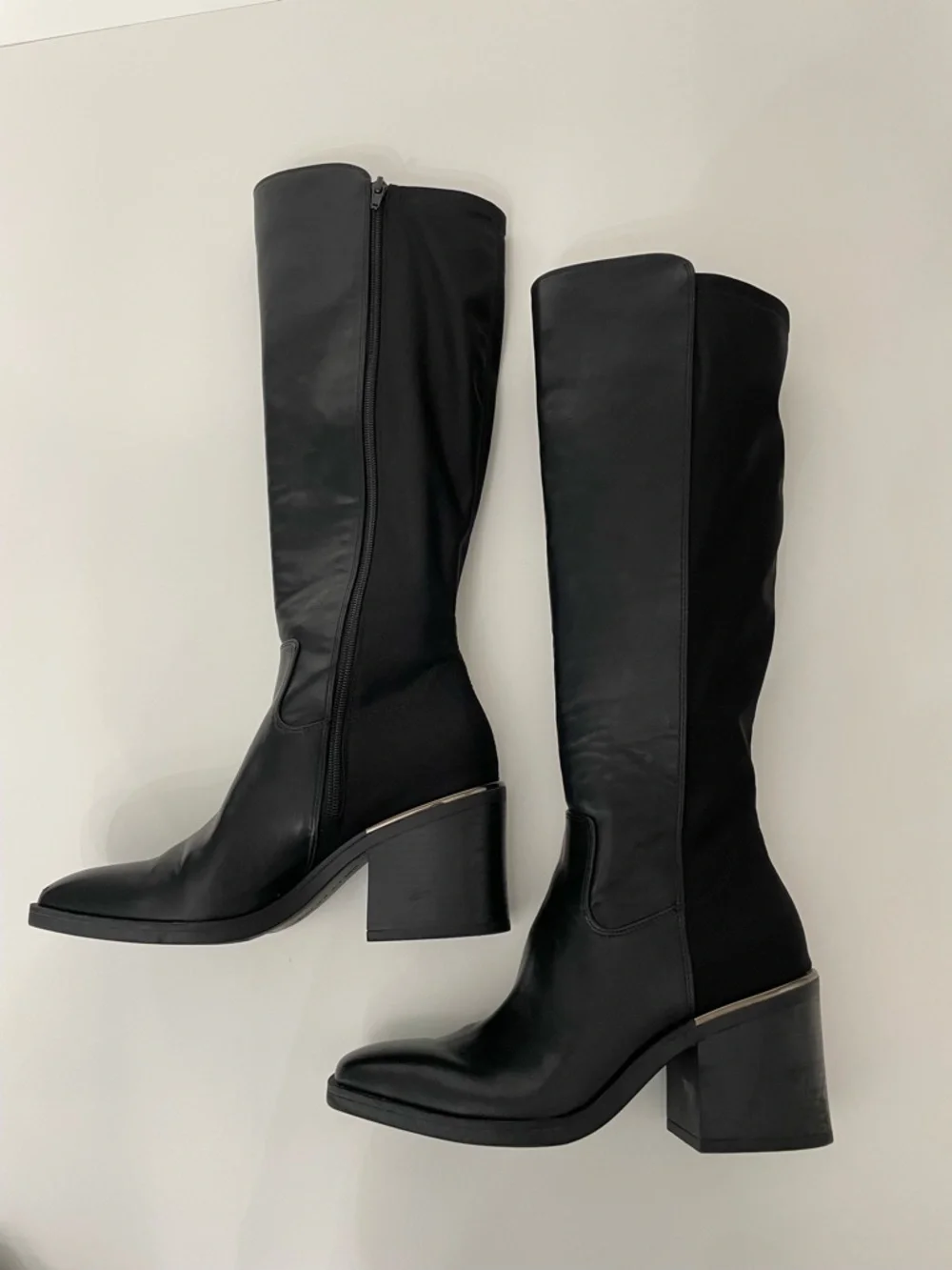 Kelly & Katie Chana 5050 Black Knee High Square Toe Boots Womens 8 Funeral Night